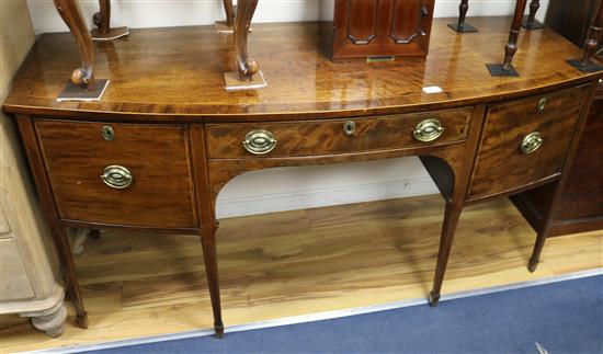 A George III mahogany bowfront sideboard